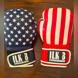 The Carbon Strike American Flag 16 oz. Kickboxing Gloves Ilovekickboxing